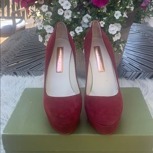 Rupert Sanderson Red Platform Pumps